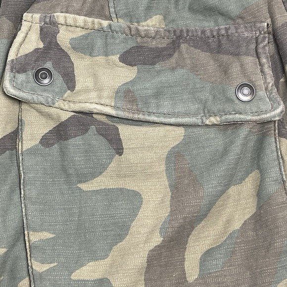 Free People Women's Large Green Camo Not Your Brothers Military Surplus Jacket - Picture 10 of 15